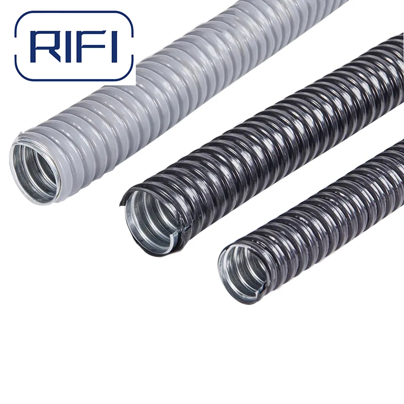 Plastic Coated Metal Flexible Hose Cable Conduit Metal Hose Black Flexible Metal Tubing Electrical Conduits Fittings