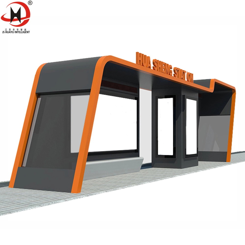 High quality/High cost performance  Prefabricated Stainless Steel Bus Shelter Station with Bench