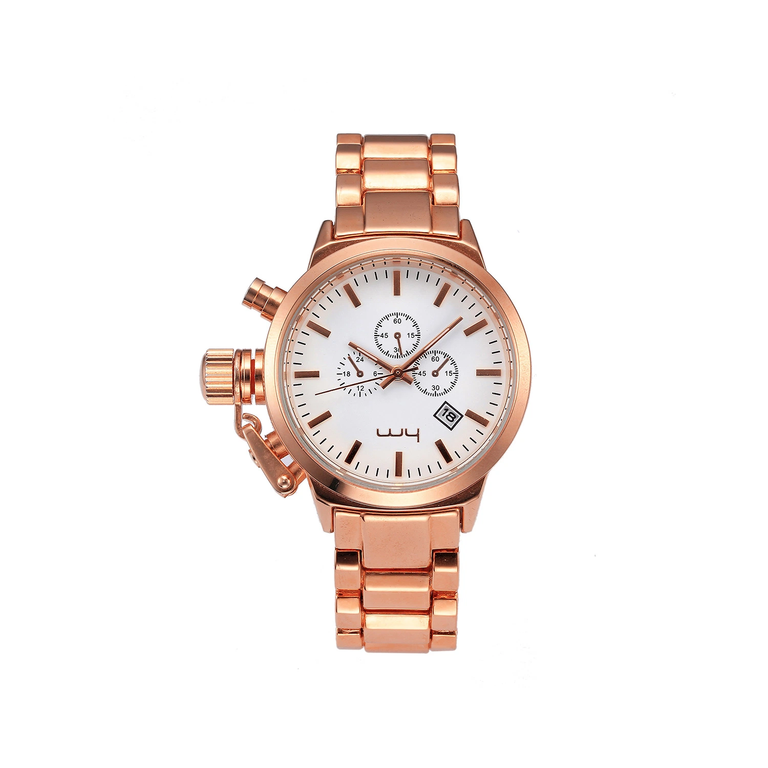 Grande couronne classique personnalisé hommes d'affaires montre en acier inoxydable WY-033