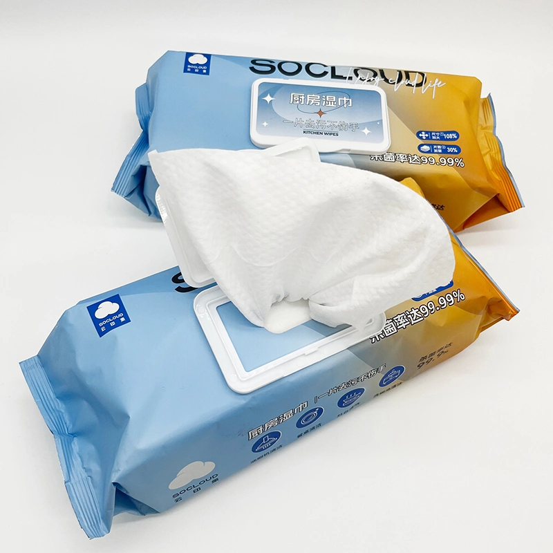 High-Efficiency Kitchen Cleaning Wipes Non Woven Fabric Wet Wipes