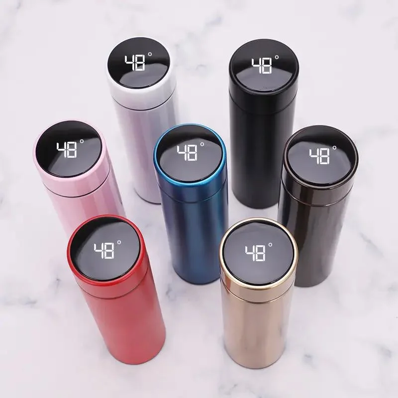 Dens Portable Digital Temperature Double Wall Stainless Steel Water Bottle Insulated Tumblers