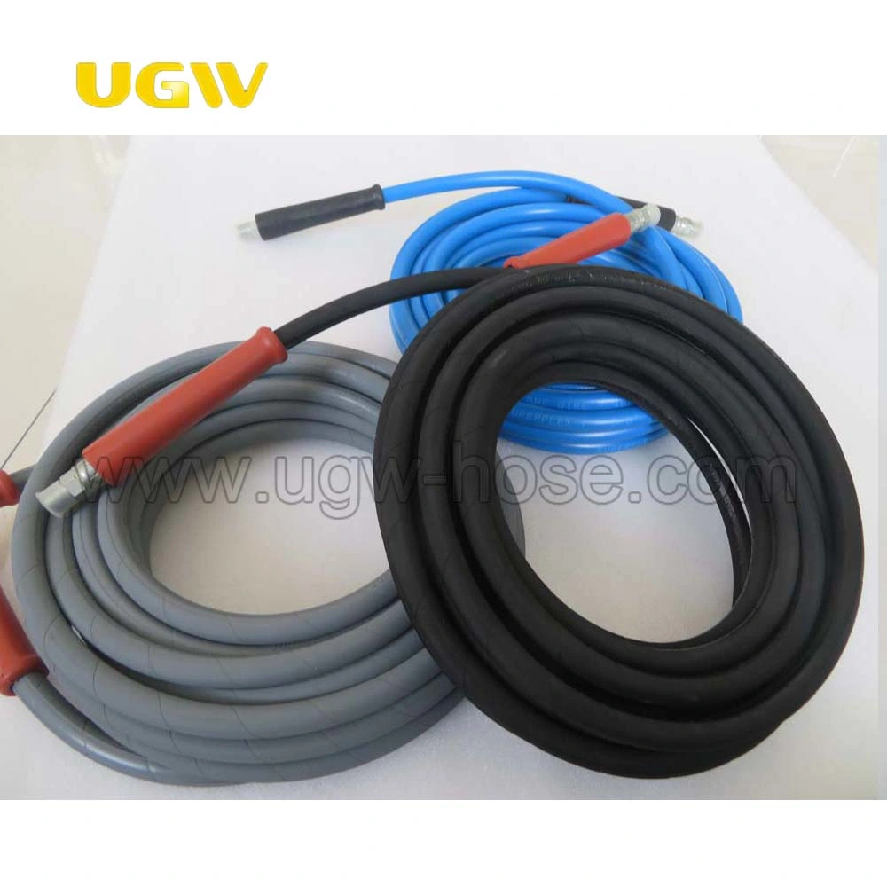 2 Cable de acero de la manguera de limpieza de goma flexible de la tubería hidráulica de la hidrolavadora