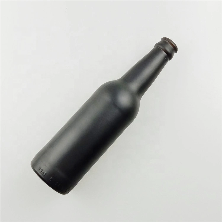 Custom Different Models Empty Matte Black Bear Glass packaging Bottles