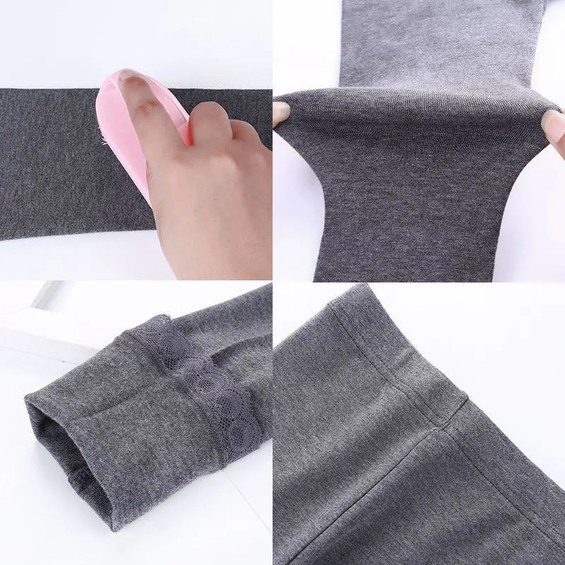 Abckids Großhandel/Lieferant Strickwatte Baumwolle Spitze Niedliche Mädchen Hose Kinder Baby Weiche Leggings Für Mädchen