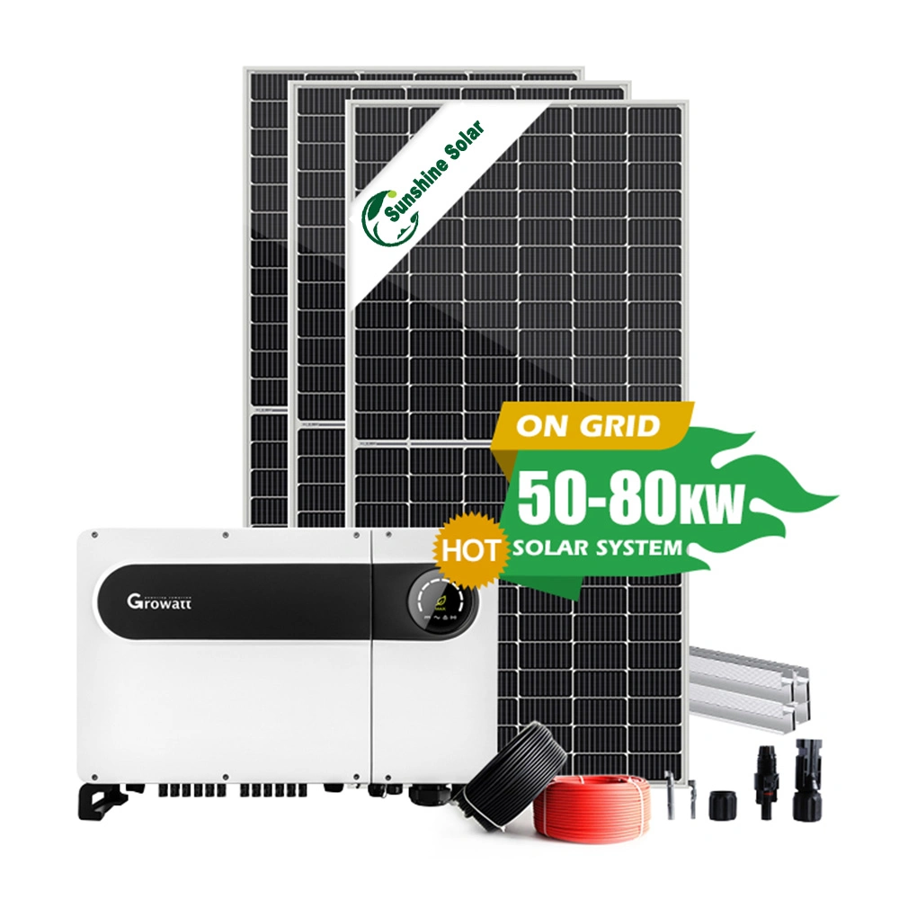 Configure um sistema de painel solar de 30 kw e 50 kw e 80 kW 100 kw no sistema de Energia Solar Grid