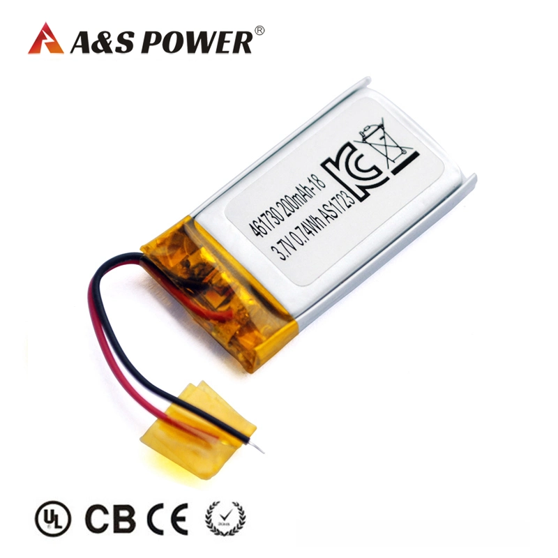 Lithium Polymer Rechargeable Battery 461730 Lipo Batery 3.7V 200mAh Lco Cell