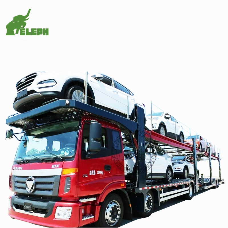 SUV Small Car Transport 2 Floors Hydraulic Loading Car-Carrier Truck Towing Double Semi Trailer