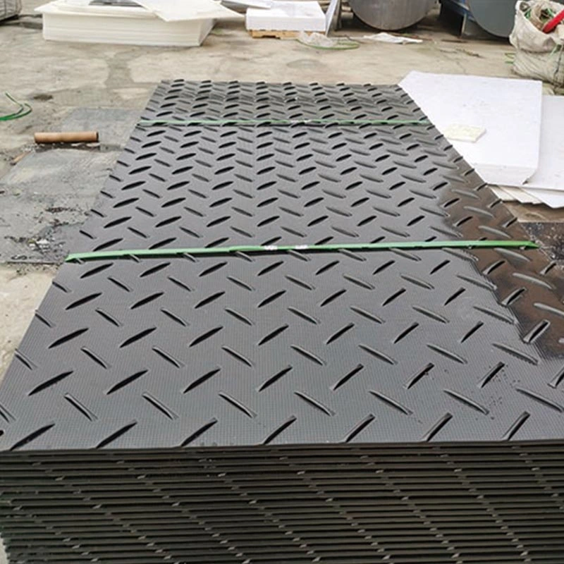 HDPE Tapis de protection au sol Tapis de grue mobile Revêtement de sol temporaire