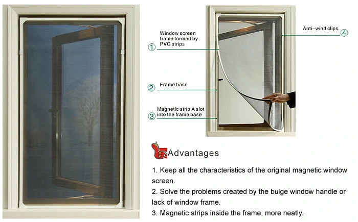 No Need to Punch Holes Home DIY Magnetic Insect Screen Window Screen