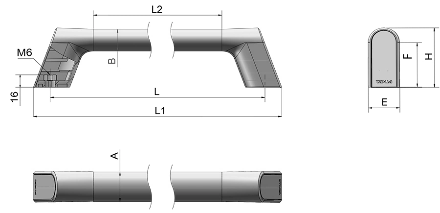 High quality/High cost performance Handle Hard Aluminum Anodized Handle for Testing Instruments