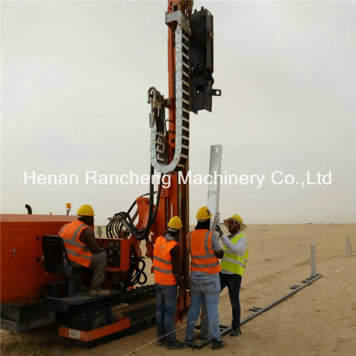 Crawler Solar Pile Driver Road Construction Drop Pile Driver with Hydraulic Hammer with CE Certificate