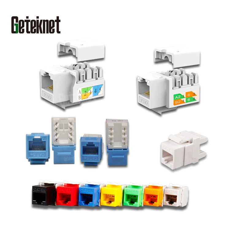 Gcabling 8p8c Cat5e 6 6A FTP UTP RJ45 Ethernet Modula Сетевой адаптер CAT6, штекер RJ45 без инструментов, 90 180 градусов