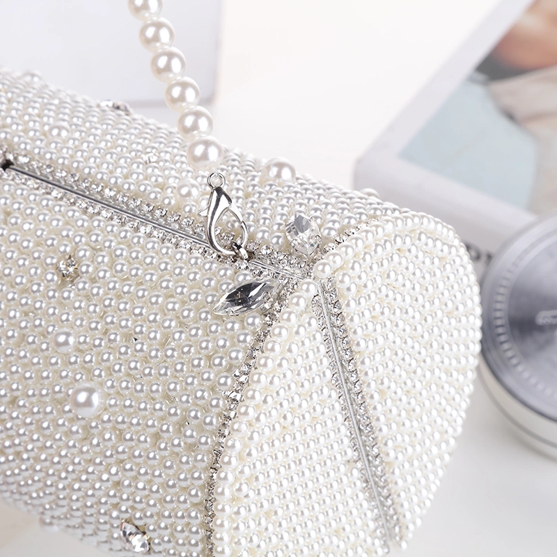 New Year Christmas Pearls Shoulder Evening Wedding Party Clutch Bag Women Handbag