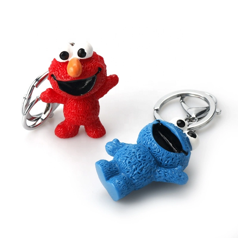 Sesame Street Toy Figures Elmo Cookie Monster Trinkets Keychain