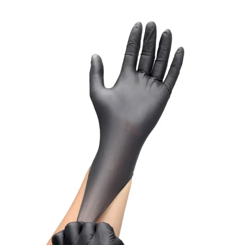 Hot Sell 16inch Custom 8 Mil Nitrile Gloves Black Blue Powder Free White XL Size