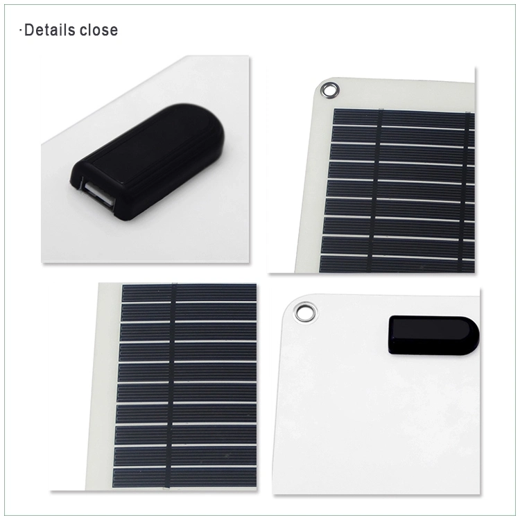 panel solar 5W DC Teléfono móvil USB portátil batería de ordenador plana calificado Panel Cargador plegado