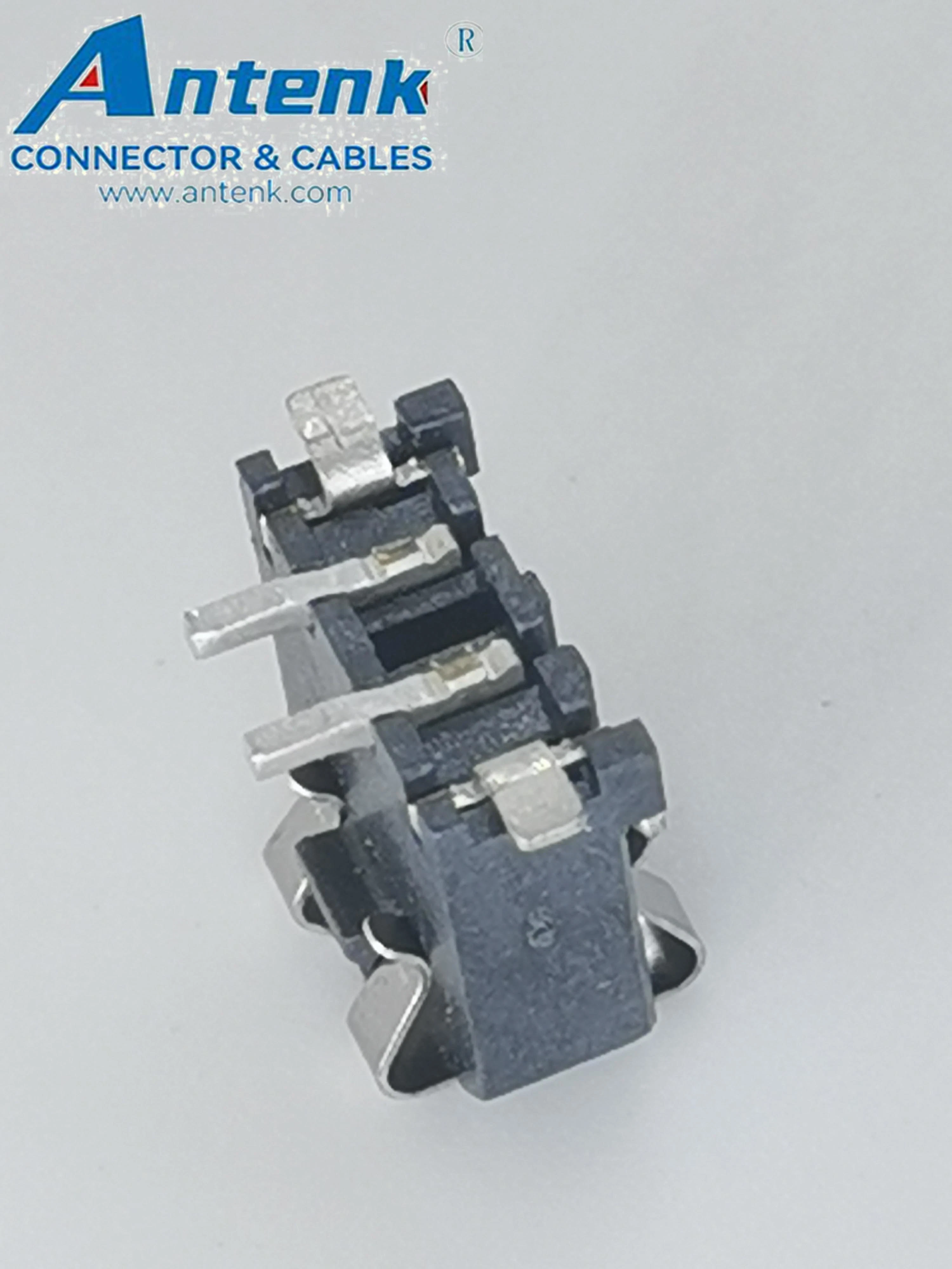 Posición 2 SMD de 3,0 mm de 180 grados con la bifurcación hembra conector de la oblea de tierra