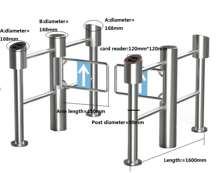 Bidirektionale intelligente Mechanik-Schranke für Markteingang und -Ausgang