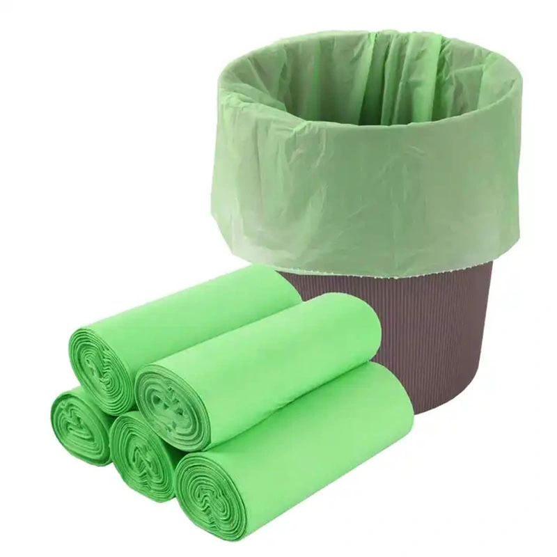 Eco Friendly 100% Compostable Biodegradable Trash Garbage Bag Pbat Waste Bag