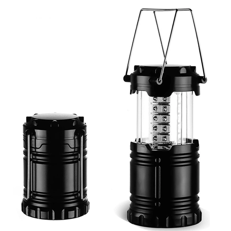 Lampe de camping portable 30 LED avec poignée et crochet COB extérieur Lanterne de camping à DEL mini