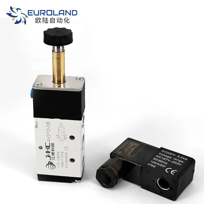 High quality/High cost performance Air Pilot Control 4V210 Pneumatic Valve 2/5 Way Air Compressor Solenoid Valve