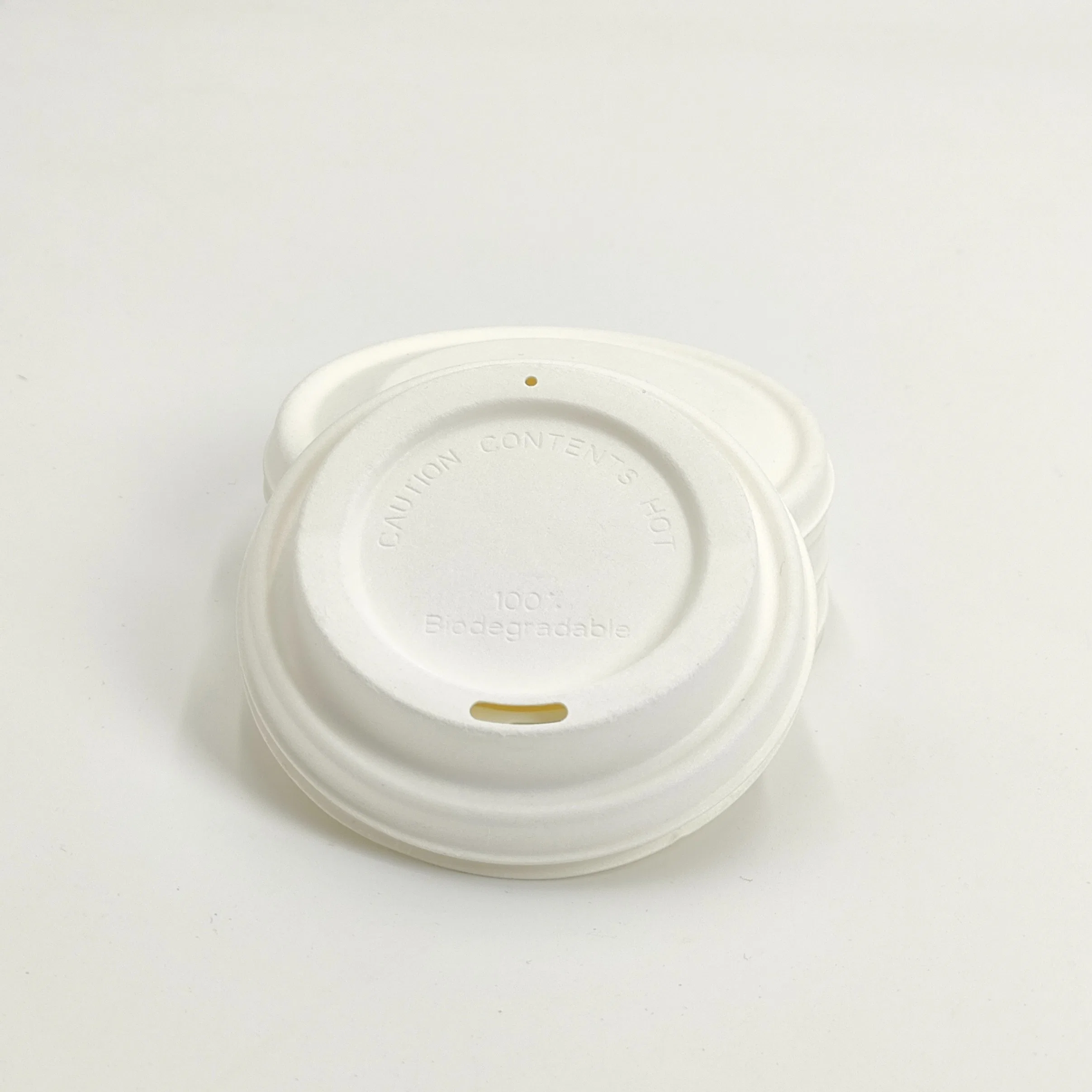 Sugarcane Bagasse Bamboo Pulp 80mm 90mm Size Biodegradable Coffee Cup Lid