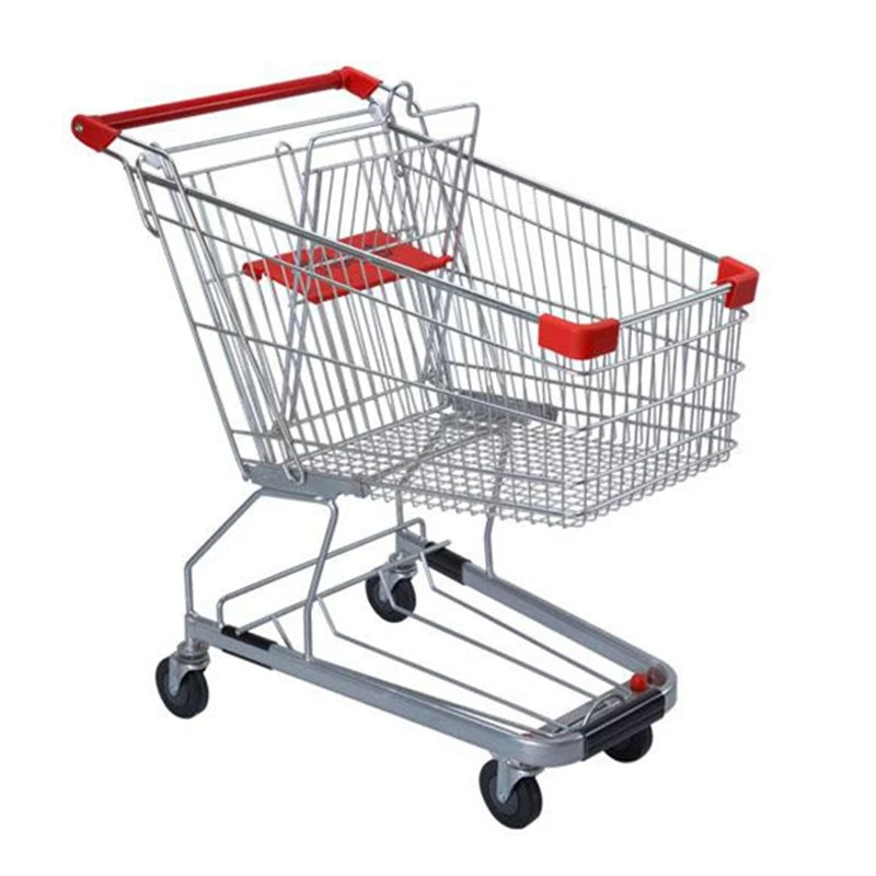 Wire Basket Trolley Store Hand Push Cart Shopping Cart