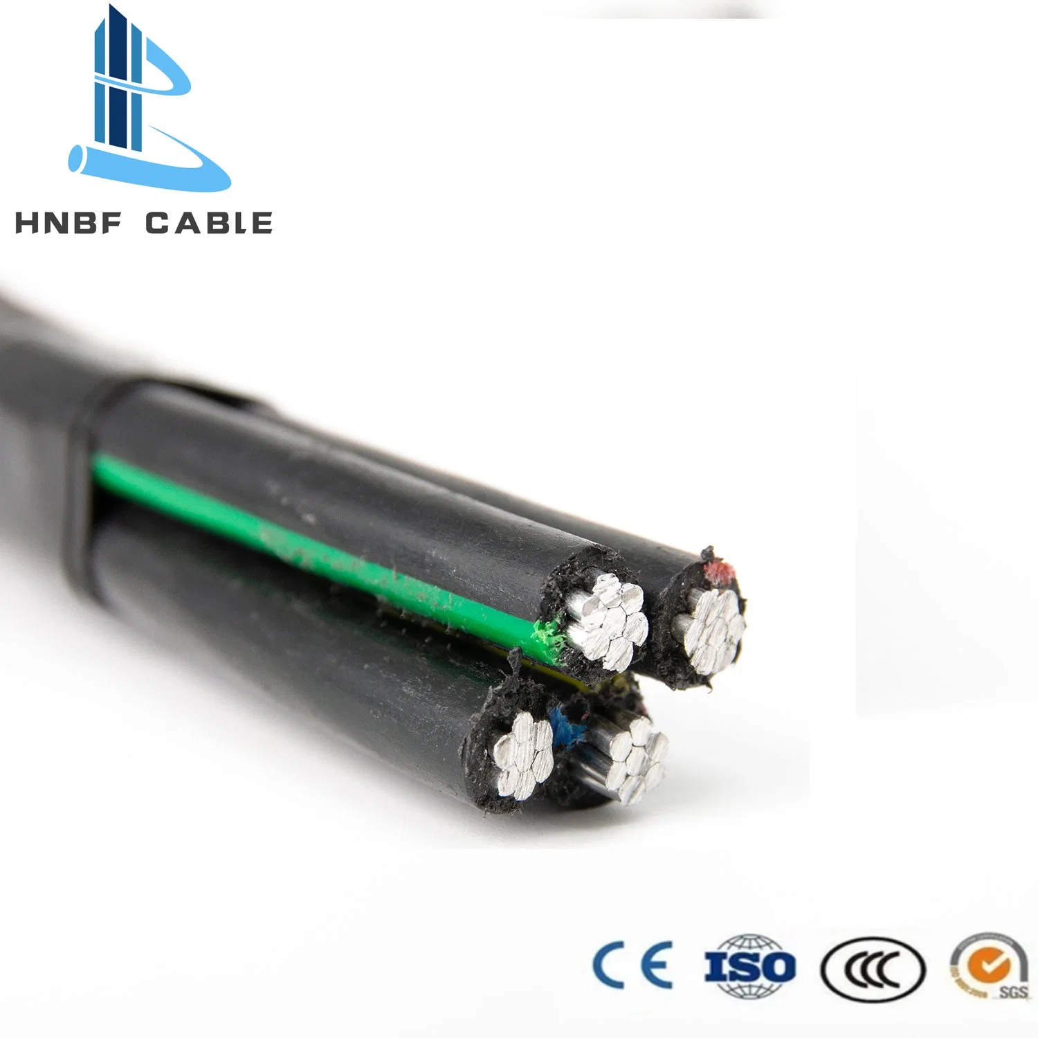 El conductor de aluminio 2AWG 4AWG 6 AWG techo aislante XLPE Cable ABC