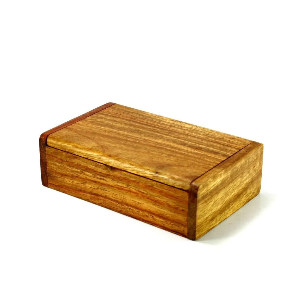 Paulownia Madera Antique acabado rústico Joyería Embalaje Caja de regalo carbonizar Color Boda anillo embalaje de madera caja