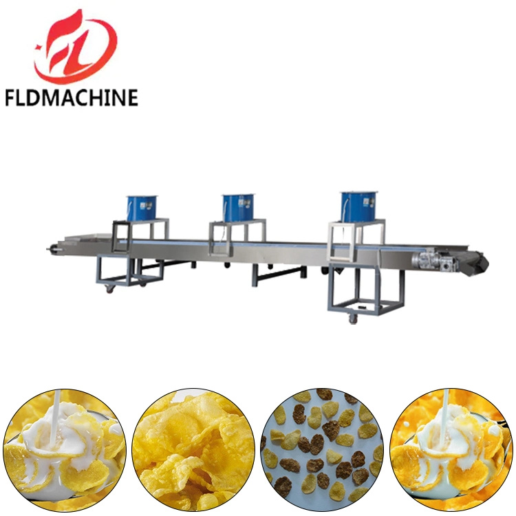 Automatische Frühstück Müsli Kakao Pops Flocken Cornflakes Chips Maschine Produktionslinie