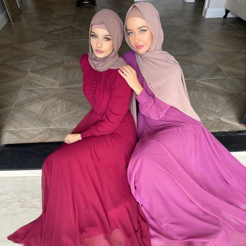 Weimei New Design Woman Hijabs Fashion Maxi Dress Wholesale/Supplier Dubai Women Black Chiffon Abaya Girls Casual Party Dress Women Modest Clothing Wear