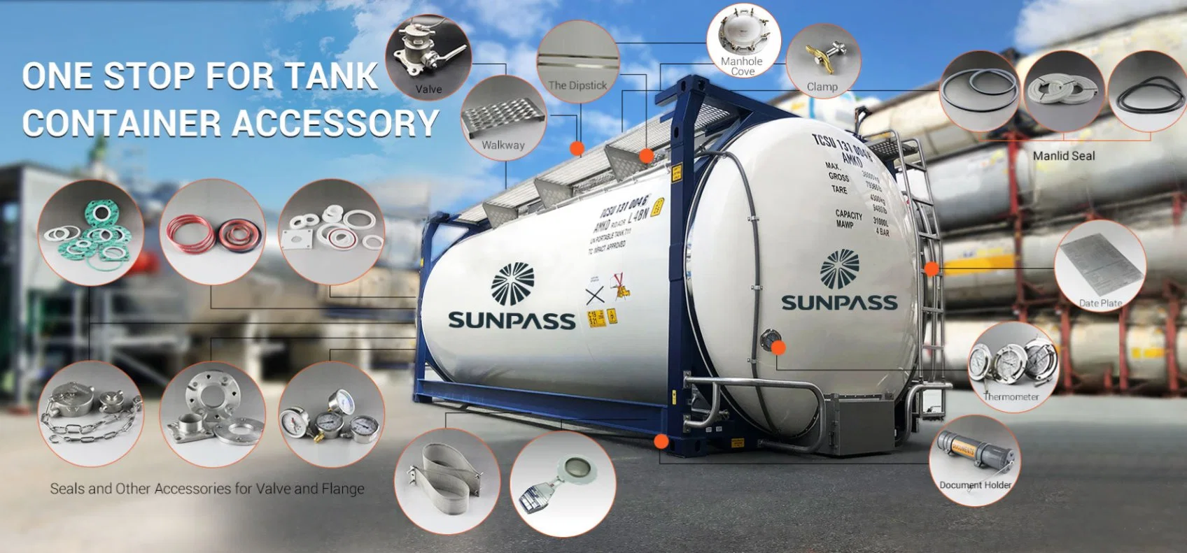 Sunpass C Spanner with Screw for Removing and Refixing The Safety Relief Valve ISO Tank Container Spare Parts