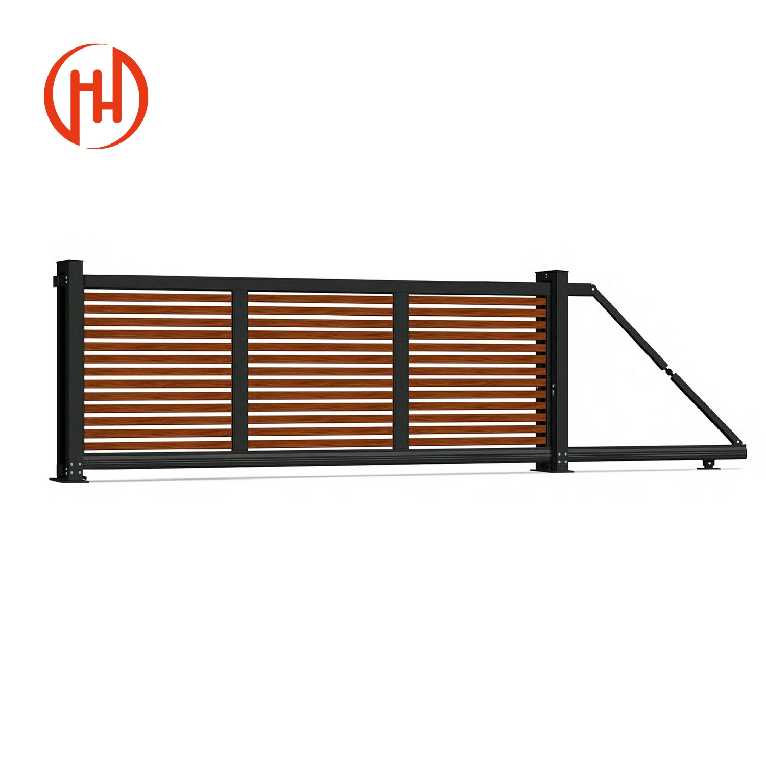 Aluminum Slat Fence Panels Electric Sliding Gate for House