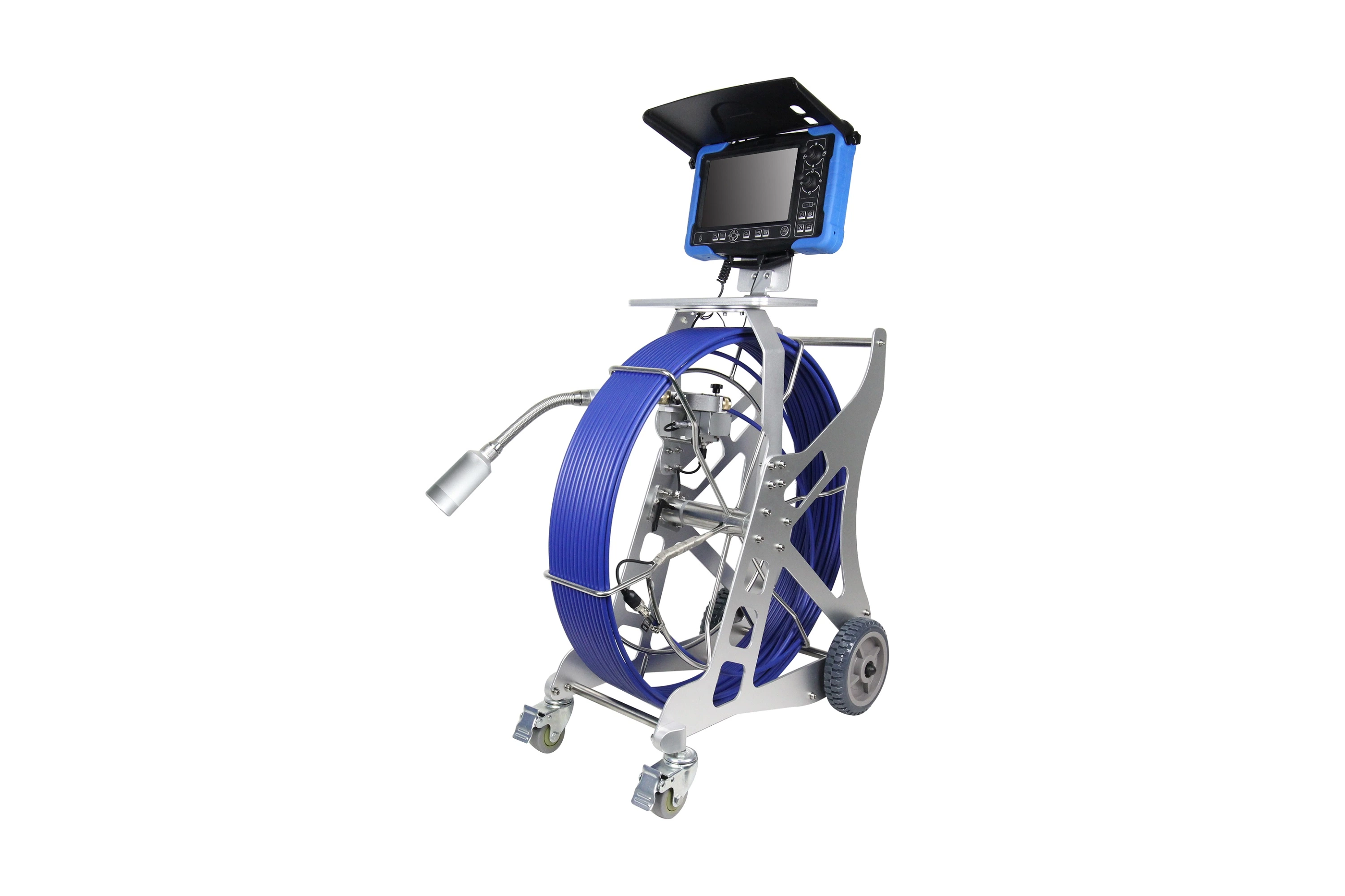 Desagüe/Consumo/Sistema de cámaras de inspección de tuberías submarinas con lente de cámara PTZ 65mm, pantalla LCD de 10,1", 100m de cable