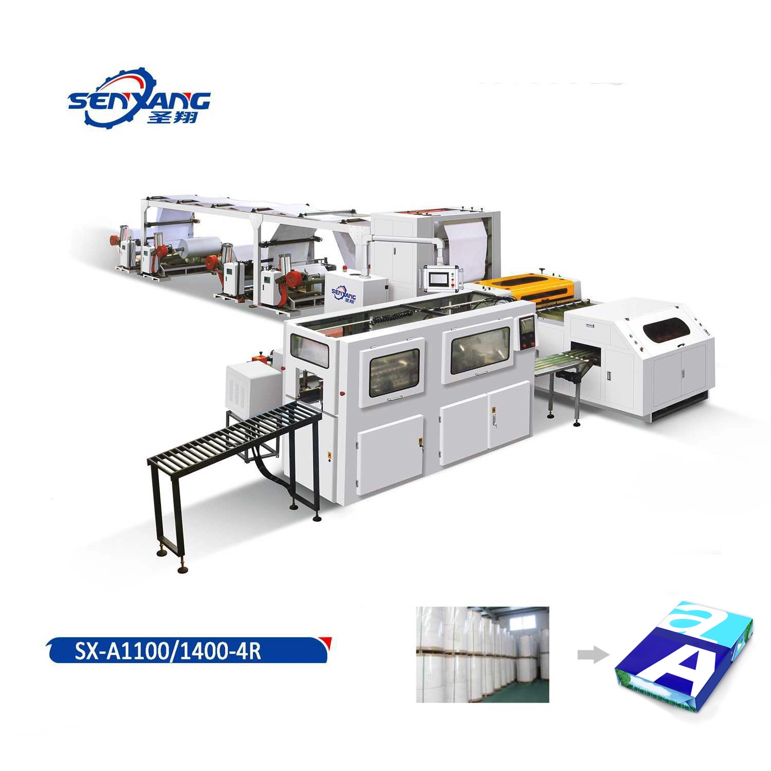 A4 máquina de corte y embalaje de papel, máquina de corte y embalaje automático de rollo de papel A4, cortadora de papel de copia, máquina de hojas de papel