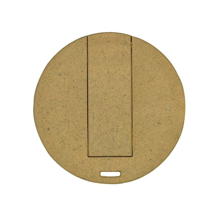 Recycled Eco Wheat Straw Material Round USB Flash Drive Card USB Pen Drive