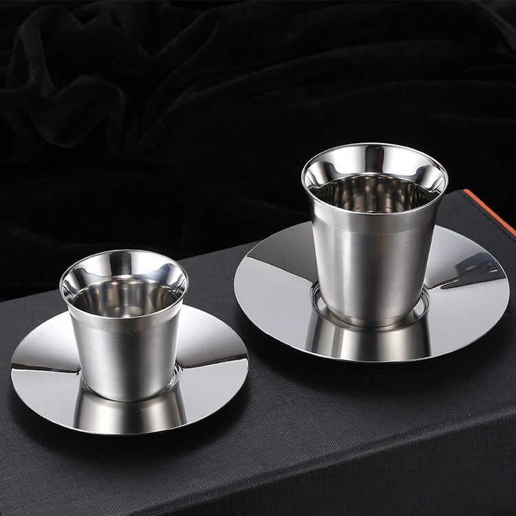 Gift Double Stainless Steel Insulated Coffee Mug Metal Coffee Mug Set