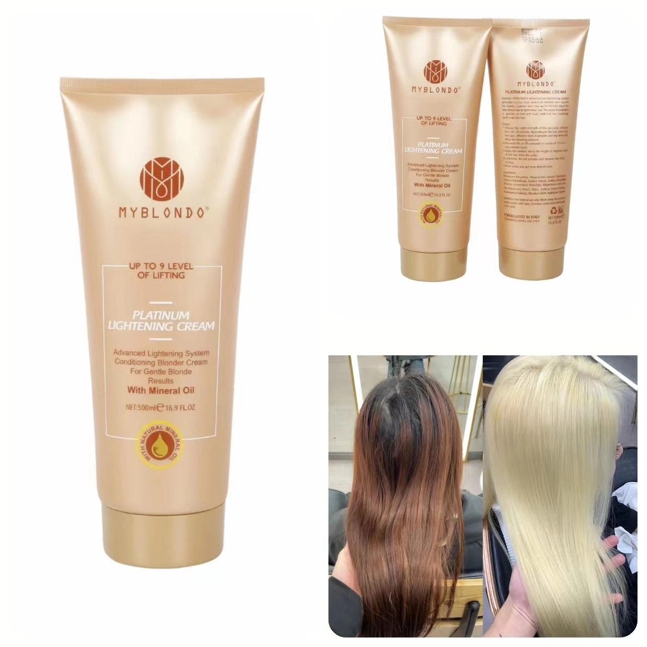 Professional Hair Bleaching Dye Cream for Blonde Hair Color Dye Bleaching Cream