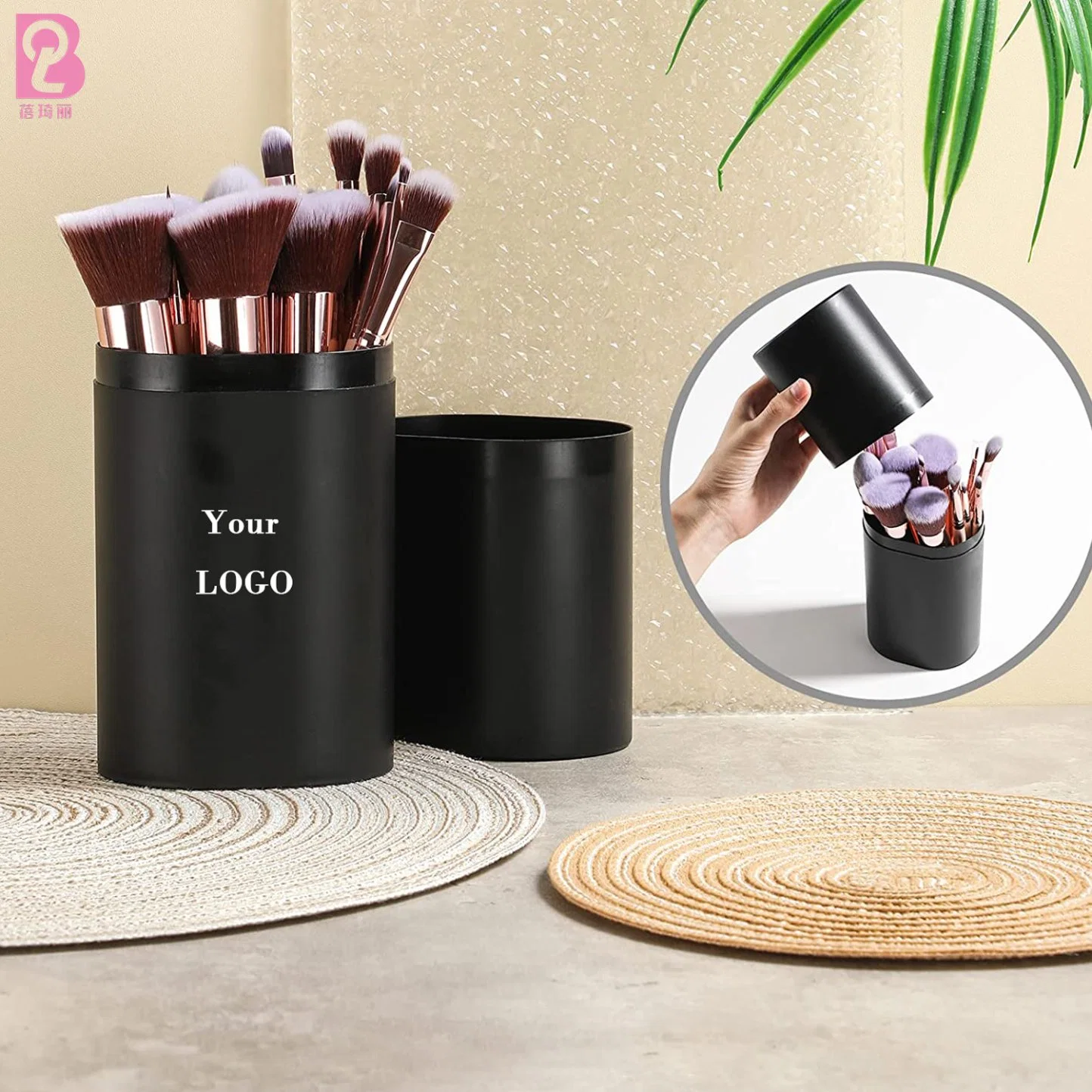 Beiqili Logo personnalisé 14PCS Pinceaux de maquillage professionnels Cosmétiques coréens colorés Ensembles de pinceaux de maquillage pour femmes Pinceaux végétaliens avec boîte.