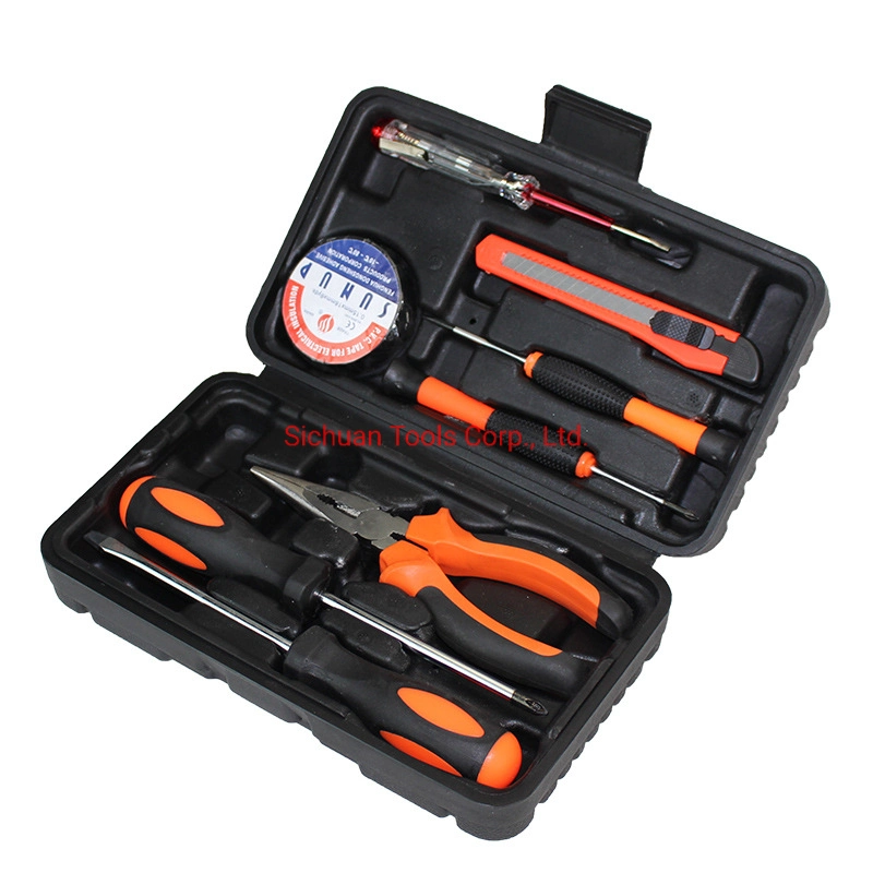 9PCS Sets of Hardware Hand Tools Auto Repair Toolbox for Household Repair