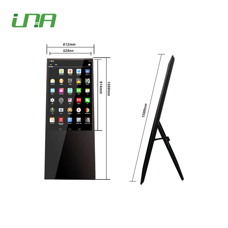 Reproductor multimedia de pantalla digital LCD de red 43inch WiFi 4G plegable Quiosco de pantalla de anuncios