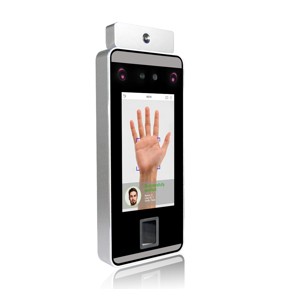 Temperature Detection and Masked Detection Door Access Control Device with Face Fingerprint Palm ID Card Recognition