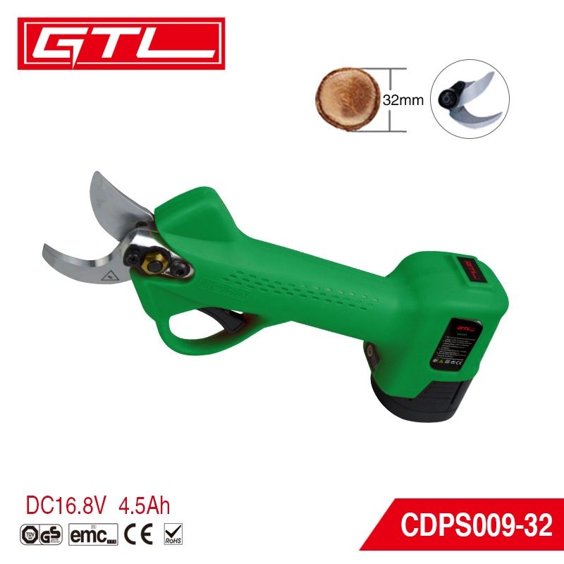 Professional Cordless Electric Pruning Shears with Rechargeable 4ah Lithium Battery, 32mm Cutting Diameter