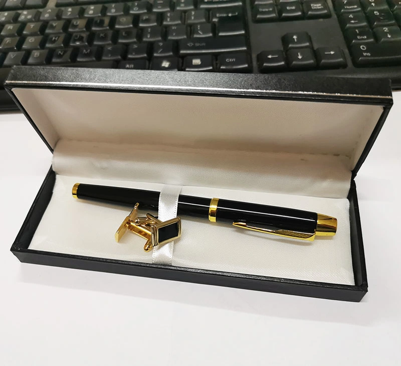 Customized Luxury Corporate Gift Set Executive Gel Pen and DIY Cufflinks