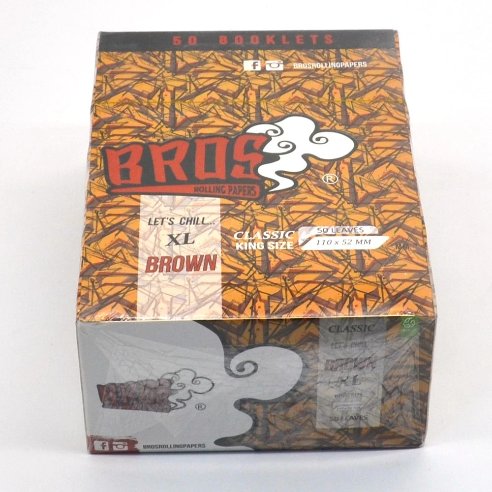 Classic Cama Tamaño King Slim papel ondulado caja completa de 32 hojas por pack 50 Pack Papel de fumar