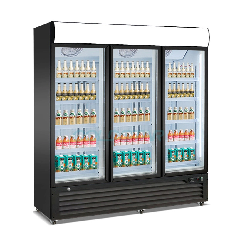 Réfrigérateur à boissons, usage commercial, présentoir vertical à double porte en verre