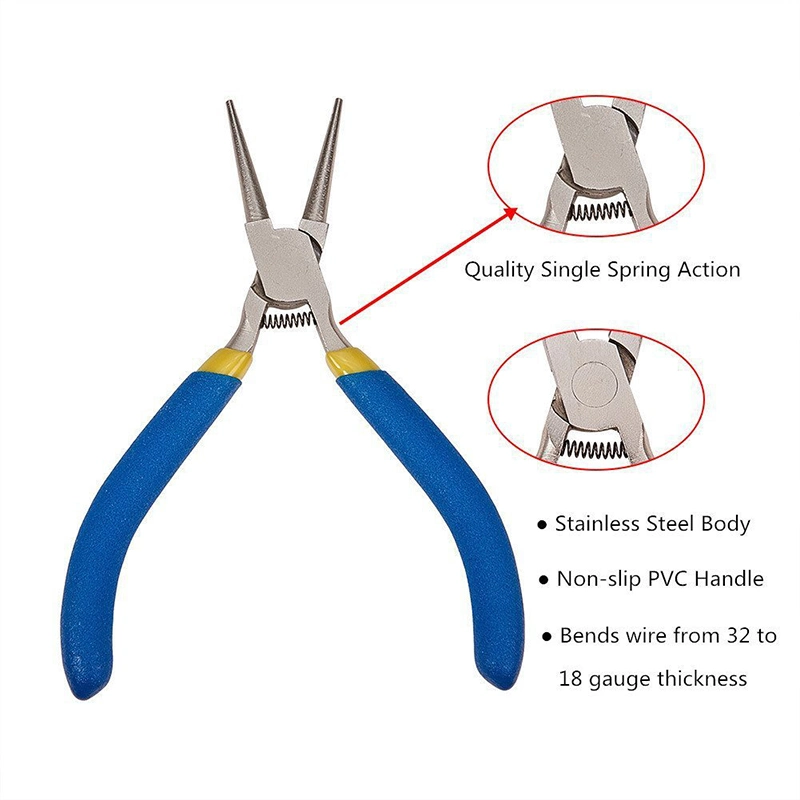 Three Step Round Chain Nose Jewelry Making Wire Wrapping Pliers Tool