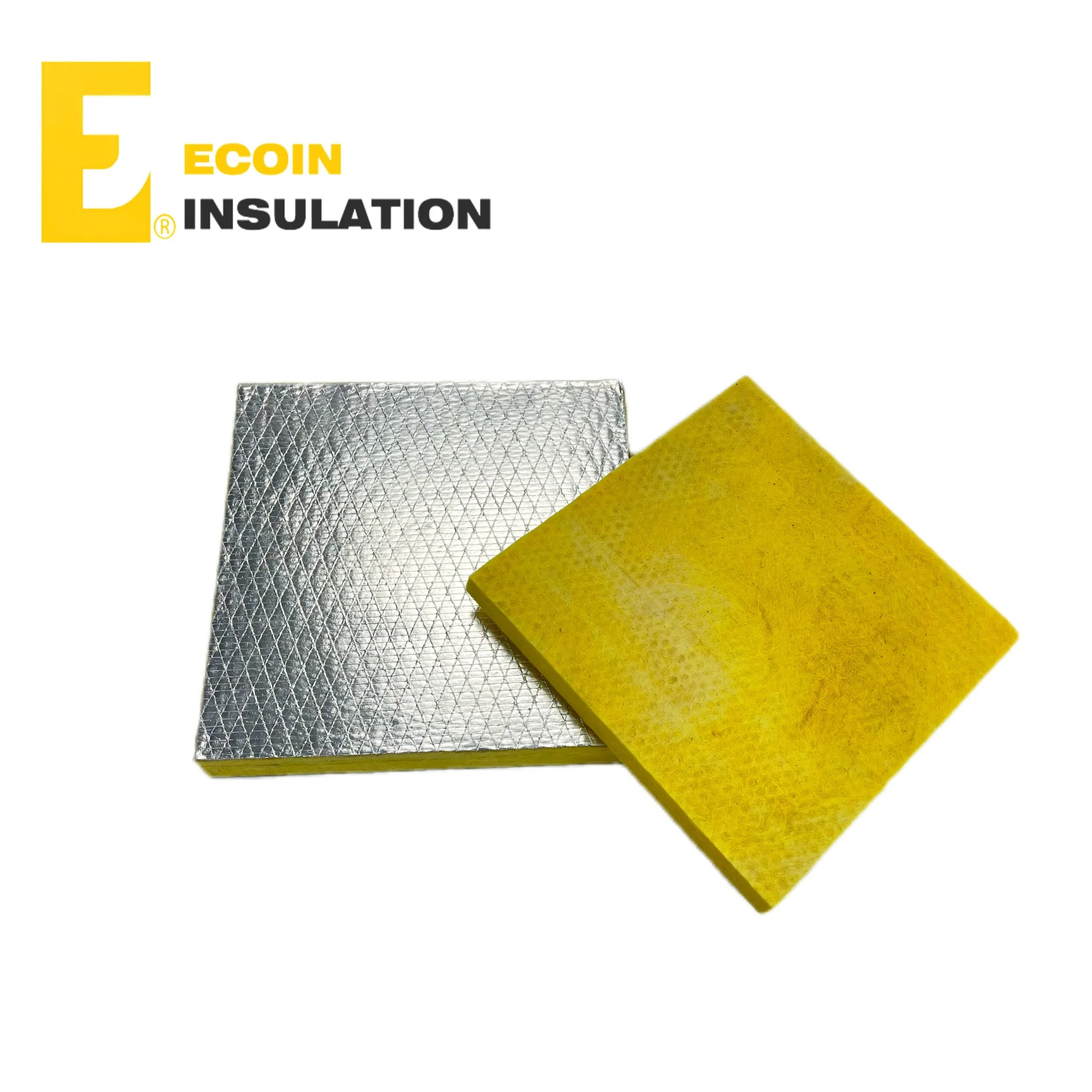 China Isover Glass Wool Thermal Insulation in HVAC and Air-Conditioning System Fireproof Sound Proof Insulation Fiber Glass Wool Board