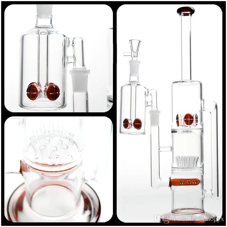 2021 Neu farbiges Glas Wasser Rauch Rohr Set Glas DAB Rigs Rauchzubehör mit Aschenfänger