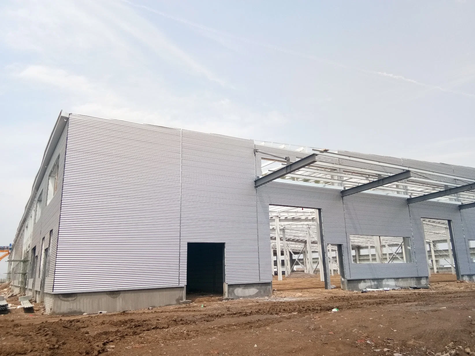 Estrutura de aço que apoia a construção de betão para edifícios escolares Hangar Stadium Edifícios hospitalares